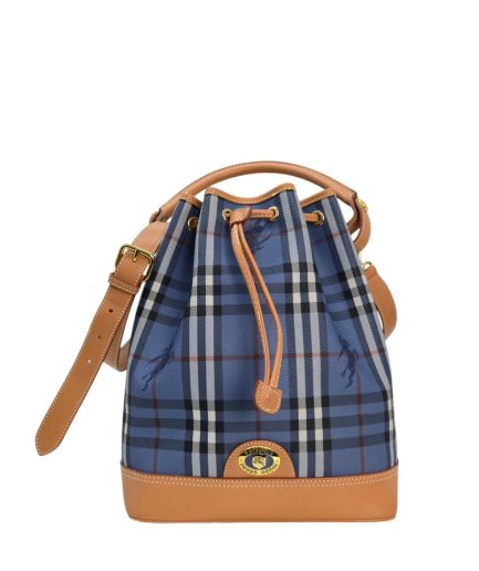 Burberry Secchiello Vintage in Tela Blu