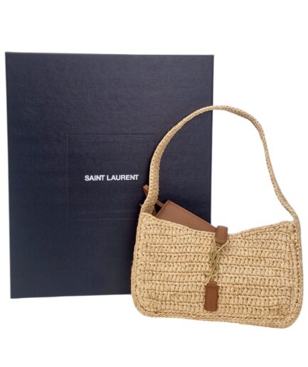 Saint Laurent  5 a 7 Mini rafia intrecciata