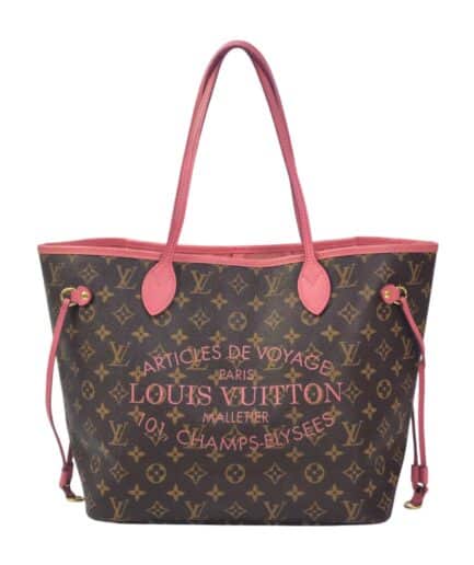 Louis Vuitton  Neverfull MM Articles de Voyage Ikat Rose Velours Limited Edition